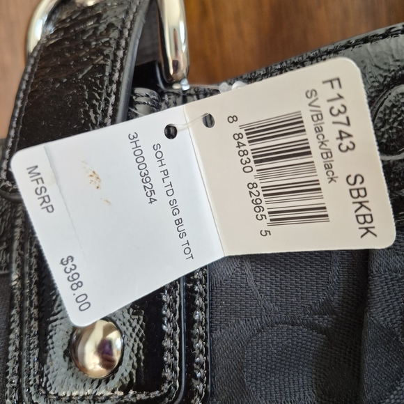 Coach Black Signature Tote Bag/Wallet Combo - Picture 5 of 8